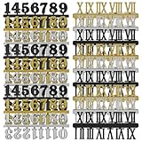 SHINEOFI 18pcs Clock Numerals Kit, DIY Digital Clock Numbers, Arabic & Roman Numerals for Home and Office Decor, Plastic, Multi-Colour