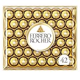 Ferrero Rocher Pralines, Chocolate Gifts, Gift for Christmas, Large Chocolate Box Covered in Milk Chocolate and Nuts, Box of 42 (525g)