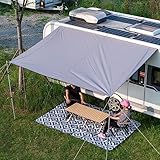 Dulepax Caravan Awnings Universal Sun Canopy for Motorhome 4 x 2.45m Campervan Awning 3000mm Waterproof, UV-Resistant for Car SUV/Vans