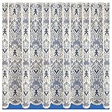 Maple Textiles Kent Net Curtain in Luxury Victorian Lace Effect Damask Pattern. Sold by the Metre.Cut to Width (27"(68cm) Drop, Cream)