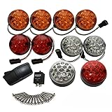 L ROVER FOR DEFENDER WIPAC FULL COLOURED LED LIGHT LAMP 73MM LENS UPGRADE KIT SET