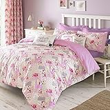 Kirstie Allsopp Gracie Duvet Cover Set, Single, Pink