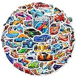 50PCS Racing Car Stickers, Waterproof JDM Sports Car Vinyl Decals for Kids Teens and Car Lovers, Trendy Sticker Pack for Laptops Water Bottles Guitars Helmets Skateboards DIY Decoration