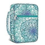 FINPAC Bible Cover, Slashproof Carrying Book Case Church Bag Bible Protective with Handle and Zippered Pocket for Standard Size Bible, for Mother Father Girls Boys Women Men,