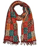 TRENDMALLS Women's Bandhej Chinon Silk Dupatta scarf (D01-Multi)