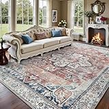 Sour Lemon Rugs Living Room Large 240x300 - Machine Washable Rug - Area Rugs for Bedroom - Large Boho Rug Vintage Rugs Anti Slip Fluffy Carpet for Living Room, Bedroom