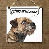 BORDER TERRIER Beware of the dog Plate tile sign ceramic tiles