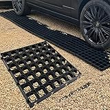 Plastic Paving Driveway Grid For Turf Grass Lawn Shed Greenhouse Base Path Paver Gravel Protector Drainage Mat (4 Grids)