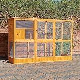 Feel Good UK Large Wooden Bird Aviary Bird Cage Bird Flight Cockatoo Parrot Lovebird Finch Bird