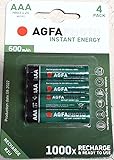 4 x AGFA AAA NiMh Cordless Telephone Rechargeable Batteries-Binatone, BT (inc Diverse, Studio, Graphite, etc–NOT SYNERGY), Doro, iDect, MagicBox, Panasonic, Philips, Siemens