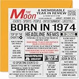 51st Birthday Cards for Men Women - Born In 1974 Newspaper - Happy 51 Birthday Card for Mum Dad Uncle Aunt Vintage Retro Back In 1974, 145mm Bday Greeting Cards