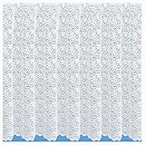 Maple Textiles White Net Curtain, Seychelles Heavy Design Lace Curtain, Cut To Width Sold by the Metre (42" (105cm) Drop)