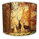Hunting Scene Deer Stag Pheasant Fox Lampshade for A Table Lamp in 3 Sizes - Free Personalisation