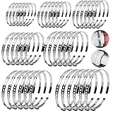 42 Pcs Hose Clips Set, CV Boot Clips, Stainless Steel Pipe Clamp, Universal Adjustable Pipe Clips, for CV Boots, Car & Most Pipeline (42)