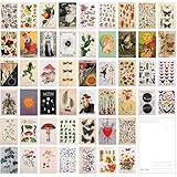 SEPGLITTER Pack of 50 Plant Postcards Vintage Botanical Postcards Set Retro Aesthetic Butterfly Postcards for Room Decor or or Writing Greeting Postcards for Room Decor or or Writing Greeting