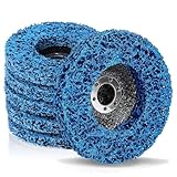 6PCS Strip Discs Stripping Wheel 115mm 4.5inch Durable Poly Paint Removal Disc For Angle Grinder Clean and Remove Paint Coating Rust Welds Oxidation (Blue)