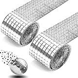 CAEEKER 3200 Pieces Self-Adhesive Mirror Mosaic Tiles - Mini Square Glass Stickers for DIY Craft Wall Decoration (Silver, 5 x 5 mm)