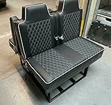 Lusso Cantilever Rock & Roll Bed for Campervan fits VW T4 T5 T6 Transit, Custom, Vivaro, Trafic with Seatbelts & Gas Strut