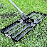 Walensee Lawn Leveling Rake, 213cm,76x25cm Levelawn Tool, Heavy Duty Effort Saving Lawn Level Tool, Stainless Steel Handle Lawn Leveler for Yard Garden Golf Course, Ease Level Soil Sand Dirt Surfaces