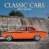 TGSC | Classic Cars 2026 Calendar 16 Month (Sept 2025-Dec 2026) Family Square Wall Calendar 2026 UK | Planner with Large Grid for Home or Office Organisation - 2026/2025 Calendar UK