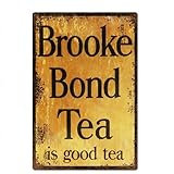 Brooke Bond Tea Is Good Tea Vintage Creative Metal Tin Sign Retro Wall Decor For Hallway Home Bathroom Kitchen Gate Office Store Club Garden Bars Cafes 8x12 Inch