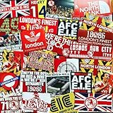 100 x Stickers for Arsenal Fans - Inspired by AFC Gunners Ultras Potters Scarf Flags Banners