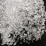 425g Crushed Glass Broken Glass Chips 3-8mm for Resin Arts,DIY Crafts,Vase Filler, Candle Holder Stones, Terrarium Succulent Decor, Epoxy Craft Material,Clear