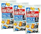 Burtons Fish 'N' Chips Salt Vinegar Flavour Baked Snack Biscuits (15 packs x 25g)