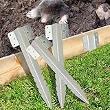 AMLOOPH Railway Sleeper Brackets, 10 Pack Metal Railway Sleepers Stakes For Gardens, Heavy Duty Garden Timber Railway Sleeper Brackets And Fixings For Landscape, Lawn, Driveway Path Edging Stakes