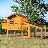 FeelGoodUK CHICKEN COOP HEN HOUSE POULTRY ARK HOME NEST RUN COUP WITH INTEGRA...