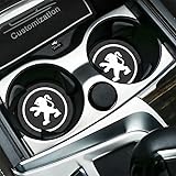 Car Cup Holder Coasters Silicone Anti Slip Coaster Insert Cup Mat Accessories for Peugeot Cars 2 pieces