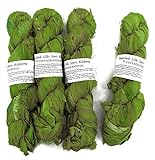 Vintageandyou 100g Recycled Sari Silk Ribbon Yarn, Jewelry Making Trim - Parrot Green