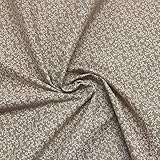 Ditsy Floral Polycotton Fabric (Per Metre) (Beige)