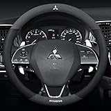 ARRYEDCN Car Steering Wheel Cover, for Mitsubishi L200 2006-2015 Anti-slip Breathable Durable Soft Comfortable Steering Wheel Protector 37-38cm/14.5-15inch,A
