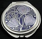Compact Mirror in a Celtic Swirls Design (Purple)