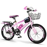 Pink Girls Mountain Bike - 24 Inch, Height Adjustable, Sport Bike, Double Brake, Tool Kit Included for 6 to 12 Year Olds