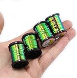 1Pc 35 Yards Green Peacock Flat Tinsel Fly Tying Floss Thread Silky Yarns Fly Fishing Tying Line Materials Outdoors Accessories