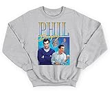 Sanfran Clothing Phil Dunphy Homage Top Funny Modern TV Show Retro 90's Vintage Cam Jumper Sweater Medium/Light Grey