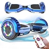 RCB Hoverboards for Kids and Adults 6.5 inch, Hoverboards with Bluetooth - Speaker - Colorful LED Lights, Hover Board Gift for Kids and Teenager