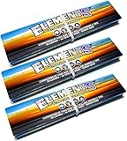 Elements Connoisseur Rolling Papers - 3 Pack: Premium Ultra-Thin Rice Papers with Tips