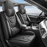 MWGCover Car Seat Covers Universal Fit for Vauxhall Vectra C VXR Estate，Vectra ST200(B)，Viva，Viva Rocks，VX220，Zafira A B，Zafira B ecoFLEX Breathable Napa Leather Front & Rear Seat Cushion Protector