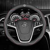 Car Steering Wheel Cover for Opel Corsa-C Corsa-D Corsa-E Corsa-F Heavy Duty Car Steering Wheel Cover, Fashion Sporty Non-Slip Breathable Leather Steering Wheel Cover B