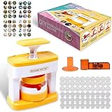 Badge Making Machine, DIY Badge Making Kit for Kids with 48PCS Button Parts & Cute Stickers & Circle Cutter, Fun Button Pin Maker Machine Educational Craft Kit for Kids Party Gifts