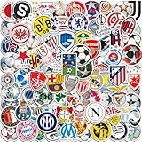 105 PCS Football Stickers, Football Club Team Vinyl PVC Waterproof Stickers for Water Bottles, Scrapbooking, Laptops, Luggage Gifts for Kids, Teens and Adults