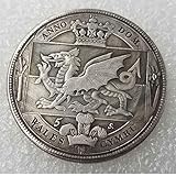 YunBest 1887 British Welsh Crown Old Coin-Uncirculated Great British Coins-United Kingdom Old Coins-Lucky Commemorative Coin-Discover History of Coins BestShop