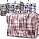 REQUISITE NEEDS 5 PACK Strong Extra large Jumbo Storage Laundry zipped bag Reusable (80 x 60 x 28 CM)