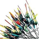 FLADEN Fishing - 50 Bulk Pack of Assorted Pole Floats - Different Sizes - For Pole and Whip Fishing [21-B50]