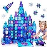 Magnetic Building Blocks Kids Boys Girls Toys Age 6 7 8 9 Magnetic Tiles 3D Castle for Princess Learning Educational STEM Toy 3 4 5 6 7 8 9 Year Old Boy Girls Gifts on Birthday Christmas 47pcs