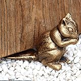 Gadpiparty Decorative Door Stop - Squirrel Decor, Cast Iron Security Door Stop Gate Wedge Door Holder, Decorative Vintage Heavy Duty Solid Door Stopper, Rustic Floors Decor for Home Patio Bar Office B