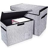 Leffis Comic Book Storage, Comic Book Box 15.5" X 7.5" X 11.3", Collapsible Comic Short Box with Lids Holds 150 Comics Heavy Duty Comic Book Bin Container